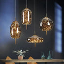 GobekUsa Glass Pendant Lights: Modern LED Ceiling Chandelier for Bedroom & Bathroom