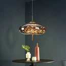 GobekUsa Glass Pendant Lights: Modern LED Ceiling Chandelier for Bedroom & Bathroom