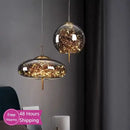 GobekUsa Glass Pendant Lights: Modern LED Ceiling Chandelier for Bedroom & Bathroom