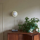 GobekUsa Glass Round Wall Lamp Brass Wall Light for Living Room & Bedroom