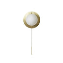 GobekUsa Glass Round Wall Lamp Brass Wall Light for Living Room & Bedroom