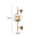 GobekUsa Brass Glass Wall Lamp for Bedroom, Living Room, Aisle - Nordic Design