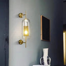GobekUsa Brass Glass Wall Lamp for Bedroom, Living Room, Aisle - Nordic Design