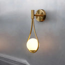GobekUsa Brass Glass Wall Lamp for Nordic Modern Bedroom Lighting