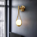 GobekUsa Brass Glass Wall Lamp for Nordic Modern Bedroom Lighting