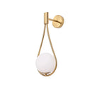 GobekUsa Brass Glass Wall Lamp for Nordic Modern Bedroom Lighting