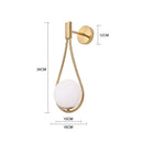 GobekUsa Brass Glass Wall Lamp for Nordic Modern Bedroom Lighting