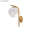 GobekUsa Modern Brass Wall Mounted Bedside Lamp with Grey/Clear Water/White Glass Shade