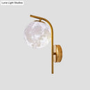 GobekUsa Modern Brass Wall Mounted Bedside Lamp with Grey/Clear Water/White Glass Shade