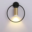 GobekUsa Brass Gold Ring Adjustable LED Wall Sconce Light for Home Hotel Corridor