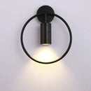 GobekUsa Brass Gold Ring Adjustable LED Wall Sconce Light for Home Hotel Corridor
