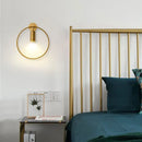 GobekUsa Brass Gold Ring Adjustable LED Wall Sconce Light for Home Hotel Corridor
