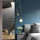 GobekUsa Golden Glass Ball Pendant Lamps - Modern Bedroom & Living Room Lighting