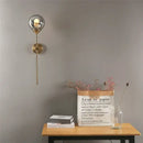 GobekUsa Golden Glass Ball LED Wall Lamps with Touch Switch, Modern Nordic Decor Lighting
