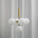 GobekUsa Golden Glass Balls Chandelier Ceiling Light for Elegant Home Decor