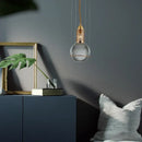 GobekUsa Crystal Ball LED Pendant Light for Dining Room Living Bedroom Bedside