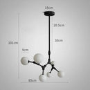 GobekUsa Iron Magic Molecular Pendant Lights for Living Room Dining Room Decor