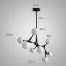 GobekUsa Iron Magic Molecular Pendant Lights for Living Room Dining Room Decor