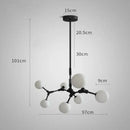GobekUsa Iron Magic Molecular Pendant Lights for Living Room Dining Room Decor