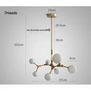 GobekUsa Iron Magic Molecular Pendant Lights for Living Room Dining Room Decor