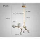 GobekUsa Iron Magic Molecular Pendant Lights for Living Room Dining Room Decor