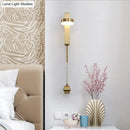 GobekUsa Minimalist L-Shaped LED Wall Sconce with Pull Chain for Living Room Lighting