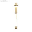 GobekUsa Minimalist L-Shaped LED Wall Sconce with Pull Chain for Living Room Lighting