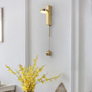 GobekUsa Minimalist L-Shaped LED Wall Sconce with Pull Chain for Living Room Lighting