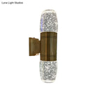 GobekUsa Modern LED Crystal Wall Sconce Light in Brass for Bedroom