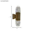 GobekUsa Modern LED Crystal Wall Sconce Light in Brass for Bedroom