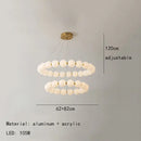 GobekUsa Brass LED Pendant Light Dimmable Acrylic Ball Luminaire for Bedroom & Living Room