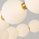 GobekUsa Brass LED Pendant Light Dimmable Acrylic Ball Luminaire for Bedroom & Living Room