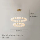 GobekUsa Brass LED Pendant Light Dimmable Acrylic Ball Luminaire for Bedroom & Living Room