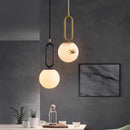 GobekUsa Brass LED Pendant Lights with Natural Marble Finish and Adjustable G9 Bulb