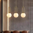 GobekUsa Brass LED Pendant Lights with Natural Marble Finish and Adjustable G9 Bulb