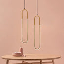 GobekUsa LED U-shaped Bar Chandelier for Dining Living Bedroom - Nordic Minimalist Style