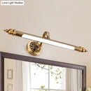 GobekUsa Modern Brass LED Wall Lamp for Vanity Mirror in Warm/White Light - 20"/24" Wide Tubular Design