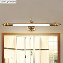 GobekUsa Modern Brass LED Wall Lamp for Vanity Mirror in Warm/White Light - 20"/24" Wide Tubular Design