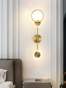 GobekUsa Brass LED Wall Light: Modern Nordic Decor Sconce for Kitchen, Bedroom, Living Room