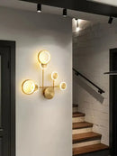 GobekUsa Brass LED Wall Light: Modern Nordic Decor Sconce for Kitchen, Bedroom, Living Room