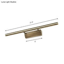 GobekUsa Modern Metal Bronze LED Wall Mounted Vanity Light with Slim Design and Warm White Lighting, 16"/21.5" Wide