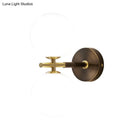 GobekUsa Modern Brass LED Wall Sconce Light - White Glass Mid Century Wall Fixture (1/2 Bulbs)
