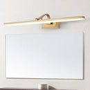 GobekUsa Modern Brass Linear Vanity LED Light with Swing Arm - Acrylic Wall Mount Fixture