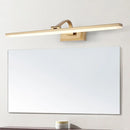 GobekUsa Modern Brass Linear Vanity LED Light with Swing Arm - Acrylic Wall Mount Fixture