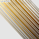 GobekUsa Modern Brass Linear Wall Lamp with Clear Crystal Sconce - 2 Lights, Stylish Design