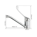 GobekUsa Brass Long Handle Basin Faucet Mixer Tap Deck Mount Chrome Polished