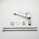 GobekUsa Brass Long Handle Basin Faucet Mixer Tap Deck Mount Chrome Polished