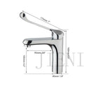 GobekUsa Brass Long Handle Basin Faucet Mixer Tap Deck Mount Chrome Polished