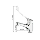 GobekUsa Brass Long Handle Basin Faucet Mixer Tap Deck Mount Chrome Polished