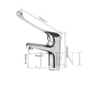 GobekUsa Brass Long Handle Basin Faucet Mixer Tap Deck Mount Chrome Polished